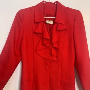 Red Blazer suit jacket size small gorgeous condition